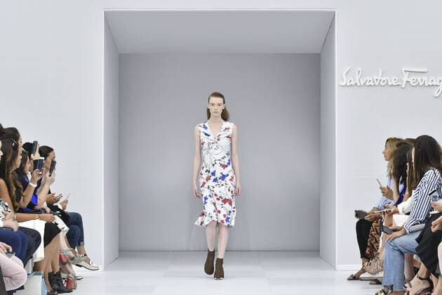 Milan Fashion Week, Women Spring Summer 2017. Milano, Moda Donna, Primavera Estate 2017. SALVATORE FERRAGAMO Catwalk Pictured: model  Copyright: xRiccardoxGiordanoxSickix