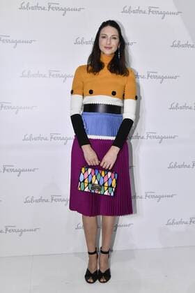Milan Fashion Week, Women Spring Summer 2017. Milano, Moda Donna, Primavera Estate 2017. SALVATORE FERRAGAMO front row Pictured: Caitrona Balfe  Copyright: xRiccardoxGiordanoxSickix