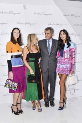 Milan Fashion Week, Women Spring Summer 2017. Milano, Moda Donna, Primavera Estate 2017. SALVATORE FERRAGAMO front row Pictured: Caitrona Balfe Hofit Golan Ferruccio Ferragamo and guest  Copyright: xRiccardoxGiordanoxSickix