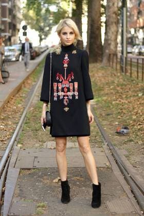 Caroline Daur posing outside the D & G Show Runway During The Milan Fashion Week Spring Summer 2017  Copyright: xPaoloxDilettox