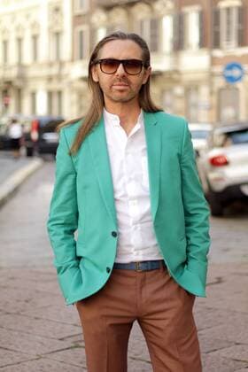 Fabio Fabbrucci posing outside the Salvatore Ferragamo Runway Show During The Milan Fashion Week Spring Summer 2017  Copyright: xPaoloxDilettox