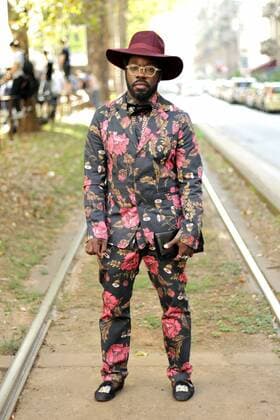 Cyprien Ricchiardi posing outside the D & G Show Runway During The Milan Fashion Week Spring Summer 2017  Copyright: xPaoloxDilettox