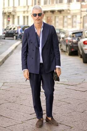 Domenico Gianfrate posing outside the Salvatore Ferragamo Runway Show During The Milan Fashion Week Spring Summer 2017  Copyright: xPaoloxDilettox