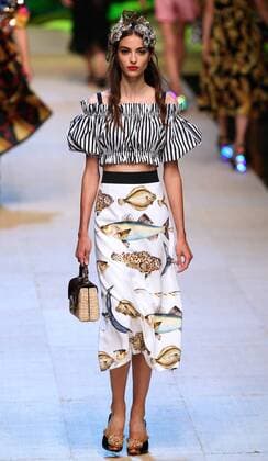 Mailand Fashion Week - Dolce & Gabbana (160926) -- MILAN, Sept. 25, 2016 -- A model walks the runway during the Dolce&Gabbana fashion show as part of Milan Fashion Week Spring Summer 2017 in Milan, Italy, on Sept 25, 2016. ) (lrz) ITALY-MILAN-FASHION WEEK-DOLCE&GABBANA JinxYu 
