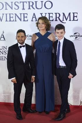 September 26, 2016 - Madrid, Madrid, Spain - Juan Antonio Bayona, Sigourney Weaver, Lewis MacDougall attended A Monster Calls premiere at Royal Theater on September 26, 2016 in Madrid Madrid Spain  - ZUMAg15_