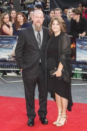 London, UK. 26 September 2016. Mike Williams (with Felicia Williams) who is played by Mark Wahlberg in the movie. Red carpet arrivals for the European Premiere of the Hollywood movie Deepwater Horizon in Leicester Square. The movie is based on the 2010 Deepwater Horizon explosion and oil spill in the Gulf of Mexico. Deepwater Horizon Premiere, London, UK 