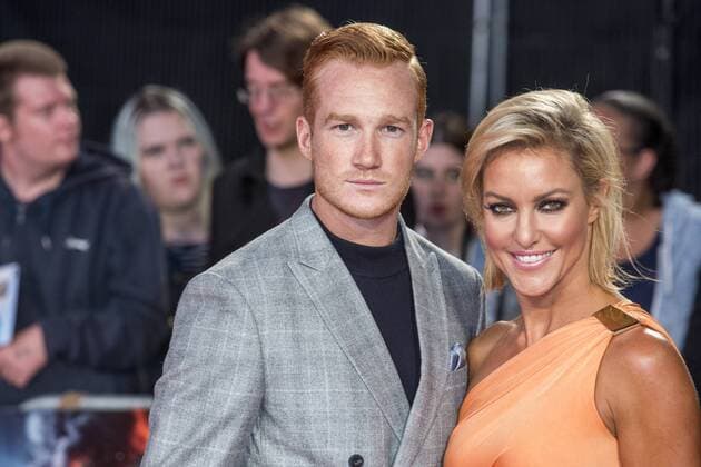 London, UK. 26 September 2016. Greg Rutherford and Natalie Lowe who are currently appearing as dance partners in the BBC show Strictly Come Dancing. Red carpet arrivals for the European Premiere of the Hollywood movie Deepwater Horizon in Leicester Square. The movie is based on the 2010 Deepwater Horizon explosion and oil spill in the Gulf of Mexico. Deepwater Horizon Premiere, London, UK 