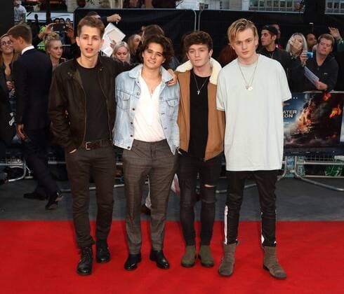 Deepwater Horizon European Premiere London.UK. The Vamps (L-R: Brad Simpson, James McVey, Connor Ball and Tristan Evans) at the Deepwater Horizon European Premiere at Cineworld Leicester Square. 26th September 2016. LMK73-61491-270916. 