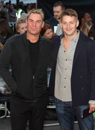 Deepwater Horizon European Premiere London.UK. Shane Warne (L) at the Deepwater Horizon European Premiere at Cineworld Leicester Square. 26th September 2016. LMK73-61491-270916. 