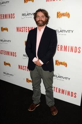 LOS ANGELES - SEP 26: Zach Galifianakis at the Masterminds Premiere at the TCL Chinese Theater on September 26, 2016 in Los Angeles, CA  Copyright: xHPAx