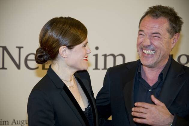 Sebastian KOCH, Schauspieler, Fritzi HABERLANDT, Schauspielerin, Filmpremiere Nebel im August , in der Lichtburg in Essen, 26.09.2016.