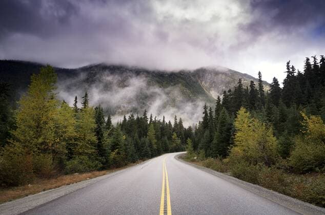 Canada, Highway, Road and dark clouds  SMAF000538