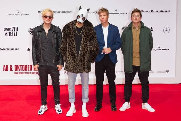 Cro und Bandmitglieder - Weltpremiere UNSERE ZEIT IST JETZT im Cinestar Sony Center in Berlin am 27.09.2016. Premiere Unsere Zeit ist Jetzt
