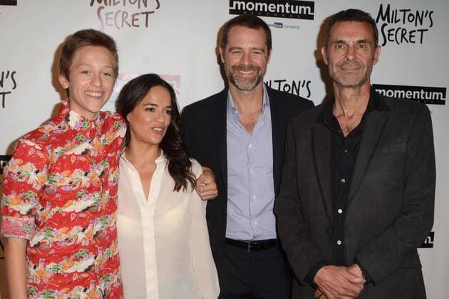 LOS ANGELES - SEP 27: Percy Hynes White, Michelle Rodriguez, David Sutcliffe, Barnet Bain at the Milton s Secret Premiere at the TCL Chinese 6 Theaters on September 27, 2016 in Los Angeles, CA  Copyright: xHPAx