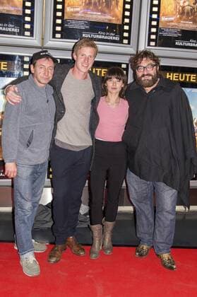 Thorsten Merten, Golo Euler, Lore Richter und Heiko Pinkowski bei der Premiere des Kinofilms Die Letzte Sau im Kino in der Kulturbrauerei. Berlin, 27.09.2016 Foto:xK.xWernerx xFuturexImage