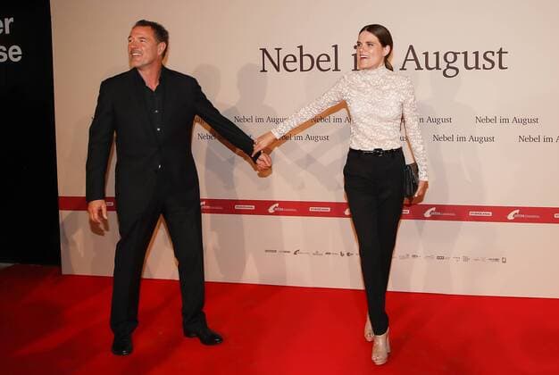 Filmpremiere Nebel im August im Foto: Sebastian Koch (als Klinikdirektor Dr. Werner Veithausen) , Fritzi Haberlandt ( als Schwester Sophia) Buchautor: Robert Domes, Regie: Kai Wessel Produzent: Ulrich Limmer, mit Ivo Pietzcker ( als Ernst Lossa) , Jule Hermann ( als Nandl) Drama ueber den Euthanasie Mord am 13- jährigen Ernst Lossa im deutschen Nationalsozialismus in Muenchen, Deutschland am 27.09.2016