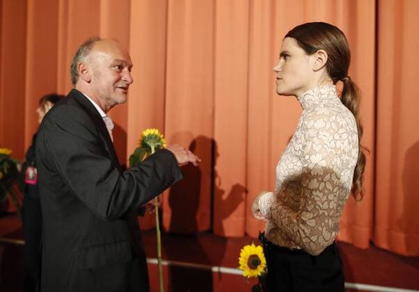 Filmpremiere Nebel im August Buchautor: Robert Domes mit Fritzi Haberlandt ( als Schwester Sophia), Regie: Kai Wessel Produzent: Ulrich Limmer, mit Ivo Pietzcker ( als Ernst Lossa) , Sebastian Koch (als Klinikdirektor Dr. Werner Veithausen) , Fritzi Haberlandt ( als Schwester Sophia) Jule Hermann ( als Nandl) Drama ueber den Euthanasie Mord am 13- jährigen Ernst Lossa im deutschen Nationalsozialismus in Muenchen, Deutschland am 27.09.2016