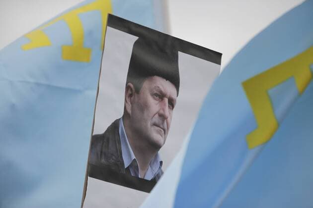 Kiew - Protest gegen Verbot der Medschlis der Krimtataren September 29, 2016 - Kiev, Ukraine - On 29th September 2016 the Supreme Court of the Russian Federation will hold a session on a ban of Mejlis of the Crimean Tatars. Kiev Ukraine - ZUMAf321