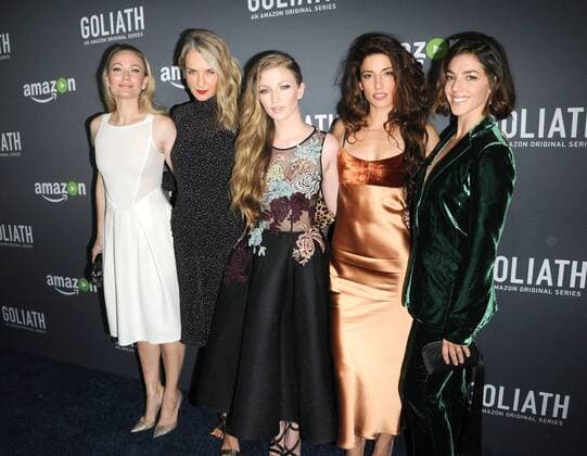 September 29, 2016 - Los Angeles, California, United States - September 29th 2016 - Los Angeles California USA - Actress SARAH WYNTER, EVER CARRADINE, DIANA HOPPER, TANIA RAYMONDE, OLIVIA THIRLBY at the Goliath Premiere held at the London West Hollywood Hotel, Los Angeles Los Angeles United States - ZUMAf05_