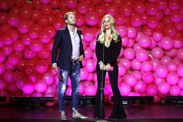 Paul Janke und Charlotte Würdig bei der Verleihung des InTouch Award 2016 in der Nachtresidenz. Düsseldorf, 29.09.2016 Foto:xC.xHardtx xFuturexImage