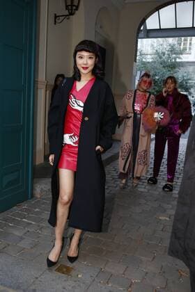 CELEBRITIES : Ankunft zur Modenschau John Galliano - Fashion Week - Paris - 02 10 2016 StephenCaillet Panoramic 