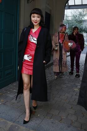 CELEBRITIES : Ankunft zur Modenschau John Galliano - Fashion Week - Paris - 02 10 2016 StephenCaillet Panoramic 