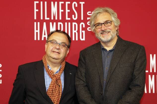 Albert Wiederspiel und Michael Dudok de Wit bei der Premiere von Die rote Schildkröte auf dem 24. Filmfest Hamburg 2016 im Cinemaxx am Dammtor. Hamburg, 02.10.2016 Foto:xgbrcix xFuturexImage