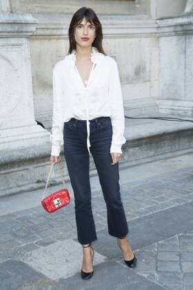 Paris Fashion Week - Prominente vor der Sonia Rykiel Modenschau Jeanne Damas CELEBRITES : arrival show Sonia Rykiel - Paris - 03 10 2016 JBAutissier Panoramic 