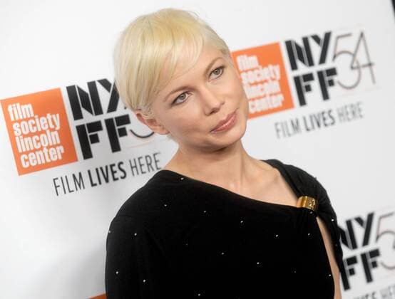 Michelle Williams arrives on the red carpet at the Certain Women premiere for the 54th New York Film Festival at Alice Tully Hall, Lincoln Center on October 3, 2016 in New York City.  NYP20161003109 DENNISxVANxTINE