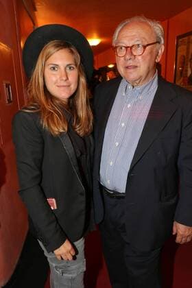 Prof.Dr. Hubert Burda mit Tochter Elisabeth Burda, Theaterpremiere Gluecklich die Gluecklichen in der Komödie im Bayerischen Hof in Muenchen am 03.10.2016
