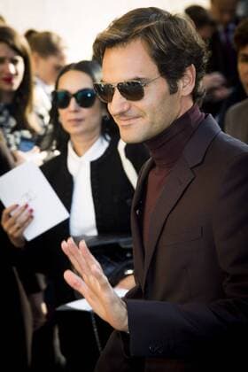 Roger Federer CELEBRITIES : arrivals Chanel - Paris - 04 10 2016 JBAutissier Panoramic 