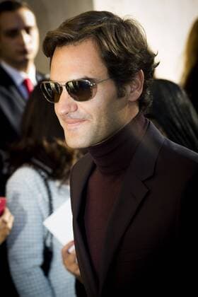 Roger Federer CELEBRITIES : arrivals Chanel - Paris - 04 10 2016 JBAutissier Panoramic 
