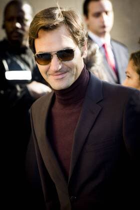 Roger Federer CELEBRITIES : arrivals Chanel - Paris - 04 10 2016 JBAutissier Panoramic 