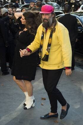 Amandine de la Richardiere and Sebastien Tellier CELEBRITIES : arrivals Chanel - Paris - 04 10 2016 JBAutissier Panoramic 