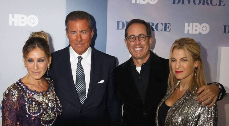 October 4, 2016 - New York, New York, U.S. - SARAH JESSICA PARKER, CEO, Chairman HBO RICHARD PLEPLER, JERRY SEINFELD and JESSICA SEINFELD attend the New York premiere of the HBO series Divorce held at the SVA Theater. New York U.S. - ZUMAk03_