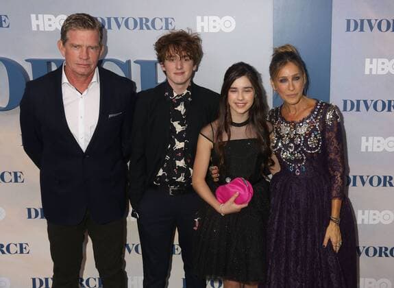 October 4, 2016 - New York, New York, U.S. - Actors THOMAS HADEN CHURCH, CHARLIE KILGORE, STERLING JERINS, and SARAH JESSICA PARKER attend the New York premiere of the HBO series Divorce held at the SVA Theater. New York U.S. - ZUMAk03_
