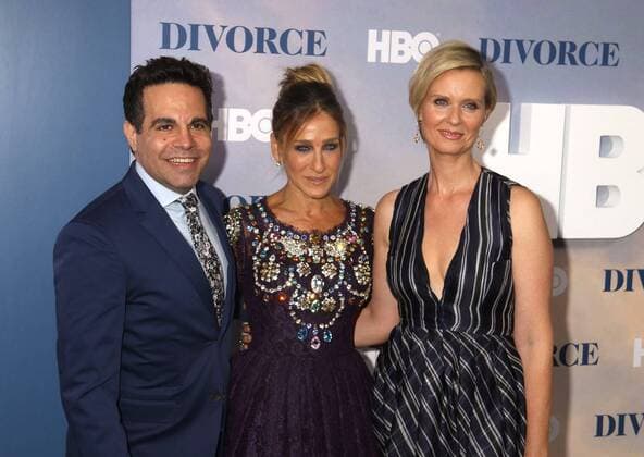 October 4, 2016 - New York, New York, U.S. - Actors MARIO CANTONE, SARAH JESSICA PARKER and CYNTHIA NIXON attend the New York premiere of the HBO series Divorce held at the SVA Theater. New York U.S. - ZUMAk03_