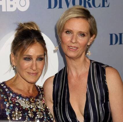 October 4, 2016 - New York, New York, U.S. - Actress SARAH JESSICA PARKER and CYNTHIA NIXON attend the New York premiere of the HBO series Divorce held at the SVA Theater. New York U.S. - ZUMAk03_