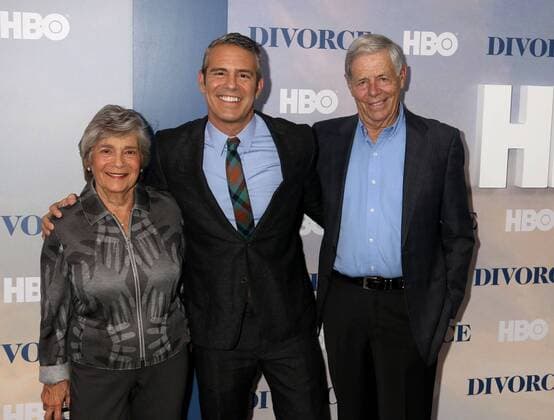October 4, 2016 - New York, New York, U.S. - ANDY COHEN with his parents EVELYN COHEN and LOU COHEN attend the New York premiere of the HBO series Divorce held at the SVA Theater. New York U.S. - ZUMAk03_