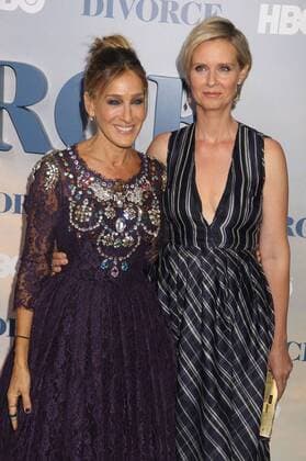 October 4, 2016 - New York, New York, U.S. - Actress SARAH JESSICA PARKER and CYNTHIA NIXON attend the New York premiere of the HBO series Divorce held at the SVA Theater. New York U.S. - ZUMAk03_