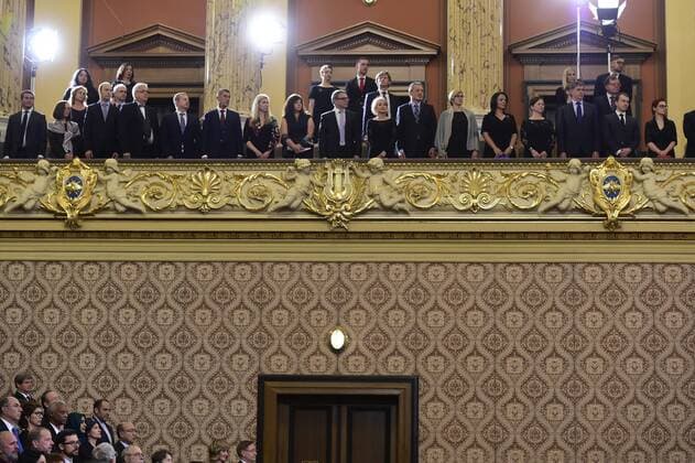 A concert to pay tribute to Havel and to commemorate his 80th birth anniversary starts in the Dvorak Hall of Rudolfinum in Prague, Czech Republic, October 5, 20016. (CTKxPhoto RomanxVondrous) CTKPhotoP201610051027101  _VND1123