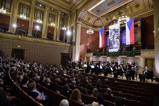 A concert to pay tribute to Havel and to commemorate his 80th birth anniversary starts in the Dvorak Hall of Rudolfinum in Prague, Czech Republic, October 5, 20016. (CTKxPhoto RomanxVondrous) CTKPhotoP201610051027901  _VND1150