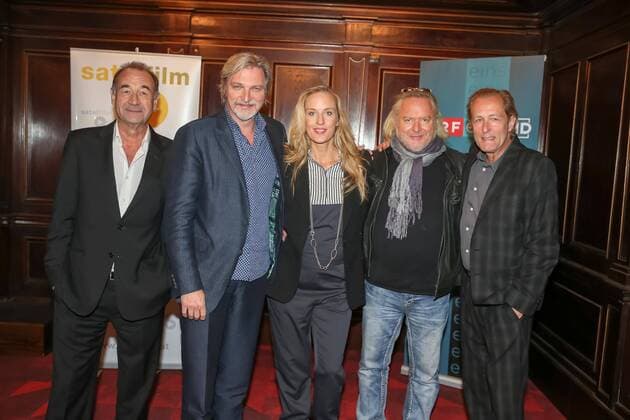 04.10.2016, Metro Kino, SOKO DONAU - Wir sind viele, Präsentation des ersten Serein-Falls in Spielfilmlänge Satel Film PR Robin Consult im Bild: Dietrich Siegl, Stefan Jürgens, Lilian Klebow, Gregor Seberg, Helmut Bohatsch