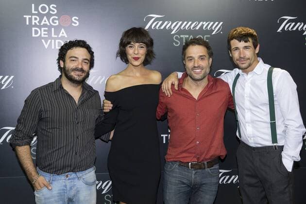 Cristian Vazquez Belen Cuesta, Daniel Gizman and Jose Ballesta during the premiere of Los tragos de la vida directed by Daniel Guzman at Infanta Isable theatre in Madrid. October 05, 2016.  (20161005032)