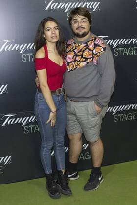 Claudia Ressac and Brays Efe during the premiere of Los tragos de la vida directed by Daniel Guzman at Infanta Isable theatre in Madrid. October 05, 2016.  (20161005072)