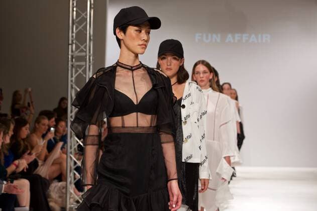October 6, 2016 - London, United Kingdom - A model walks the runway at the The Fun Affair Show during London Fashion Spring Summer 17 collections at London Fashion Week 2016, In London, United Kingdom. London United Kingdom  - ZUMAn230
