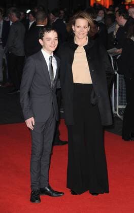 October 6, 2016 - England, United Kingdom - Lewis MacDougall and Sigourney Weaver attend the A Monster Calls May Fair Hotel Gala Screening during the 60th BFI London Film Festival at Odeon Leciester Square. United Kingdom - ZUMAs147