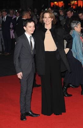 October 6, 2016 - England, United Kingdom - Lewis MacDougall and Sigourney Weaver attend the A Monster Calls May Fair Hotel Gala Screening during the 60th BFI London Film Festival at Odeon Leciester Square. United Kingdom - ZUMAs147
