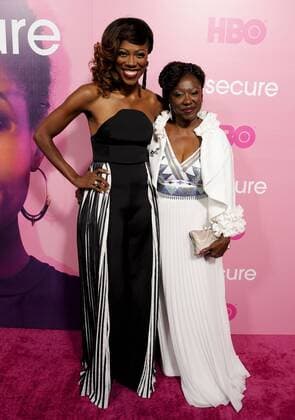 Yvonne Orji & mother Celine INSECURE SERIES PREMIERE Los Angeles Patrick Rideaux PicturePerfect