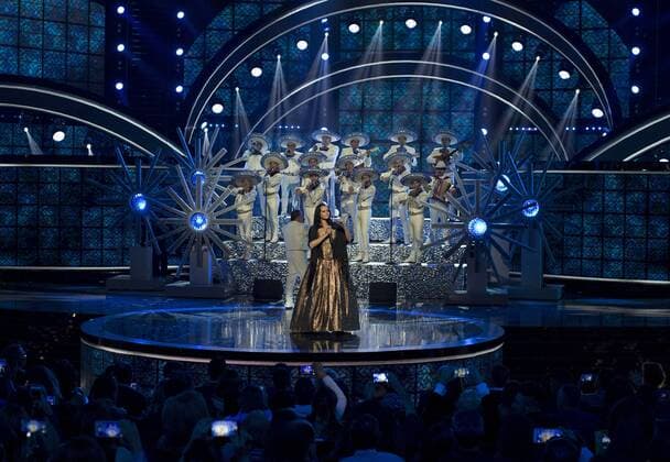 Spanish singer Shaila Durcal performs on stage, during the Latin American Music Awards at the Dolly Theater in Hollywood, Los Angeles, California, United States, 06 October 2016. The awards recognize the most influential Latin American artists according to public vote. EFE ARMANDO ARORIZO Latin American Music Awards in Los Angeles !ACHTUNG: NUR REDAKTIONELLE NUTZUNG!  LAT24 20161007-636114200735188661